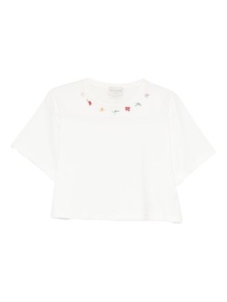 Forte_Forte geborduurd katoenen T-shirt