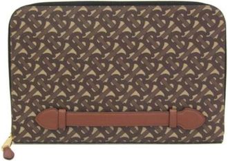 Burberry Pre-owned Canvas clutches - Dames - Vintage Clutch - Bruin - ONE Size - Vintage