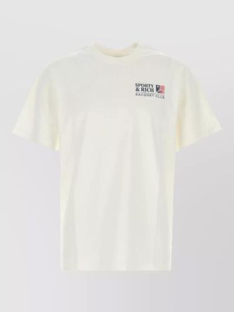 Sporty & Rich cotton crew neck short sleeve t shirt