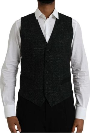Dolce & Gabbana Single-breasted Waistcoat - Heren - Gillet - Zwart - M - Kostuums