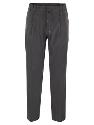 【関税・送料込】HERNO 24AW ピンストライプ ウール パンツ TIME SALE] HERNO ヘルノ ライトウール ストレッチ イージー