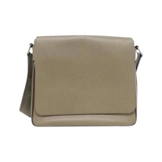 Louis Vuitton Pre-owned Cross Body Bags, male, Gray, Size: ONE SIZE Pre-owned Taiga Shoulder Bag