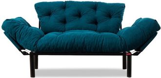 Les Tendances Sof&aacute; Cama, Sof&aacute; De Dos Plazas, Cama De Invitados Sofa-bed Azul Petr&oacute;leo