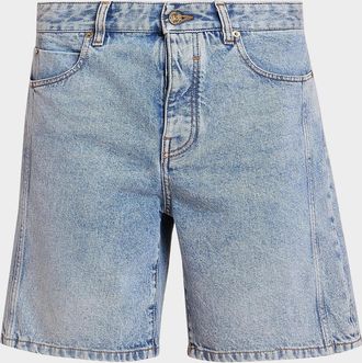 Balmain Men & apos;s Denim Bermuda Shorts