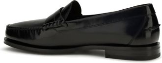 Santoni Mens Patent Leather Loafers College A Novembre Black Calf