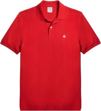Brooks Brothers Slim Fit Stretch Supima Polo Shirt - Heren - Polos - Rood - L - Katoen - Tops