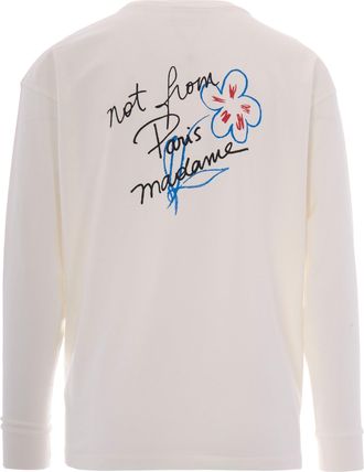 Dr&ocirc;le de Monsieur Mens T-Shirt Slogan Esquisse Off White Cotton T-Shirts And Polos