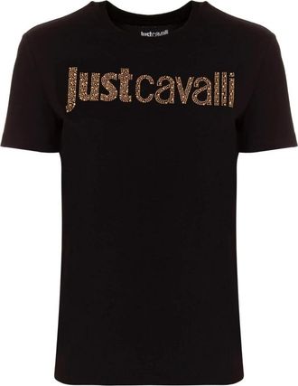 Just Cavalli Logo T-shirt - Dames - T-shirts - Zwart - M - Katoen - Tops