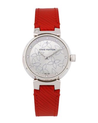 Louis Vuitton Womens Tambour Lovely Diamonds Diamond Watch, Circa 2000s (Authentic Pre-Loved)