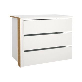 Dmora Cajonera Boulogne, C&oacute;moda Multiusos, C&oacute;moda De Dormitorio, Gabinete Con Cajones, 87x55 H70 Cm, Blanco - Dmora