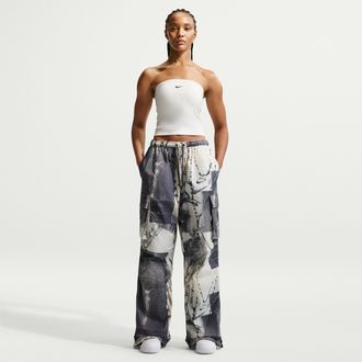 Nike Womens Nike Sportswear Mid-Rise Oversized Cargo Pants in Brown | IR4655-254