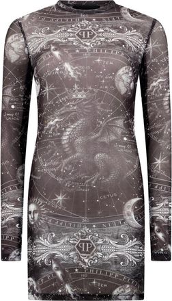 Philipp Plein Short Kleedjes - Dames - Feestkleedjes - Zwart - 2XL - Kleedjes