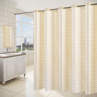 OEM Cortina De Ducha De 180 X 200 Cm Con 12 Ganchos, Secado R&aacute;pido (amarilla), Tejido De Poli&eacute;ster Impermeable, Lavable A M&aacute;quina, Cortinas De Ba&ntilde;o -crezu