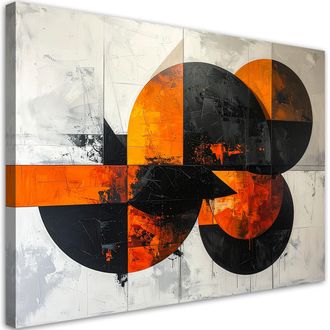 Feeby Impresi&oacute;n De Imagen, C&iacute;rculos Abstractos Formas Naranjas, 120x80