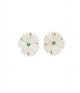 Lizzie Fortunato Womens New Bloom Studs In Pearl