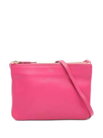 Celine 2000s trio small leather shoulder bag - Pink