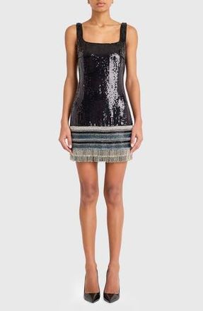 Amanda Uprichard Augustine Sequin Minidress in Black Multi at Nordstrom Rack, Size Small