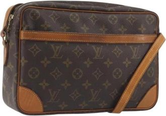 Louis Vuitton Tweedehands Canvas Louis Vuitton tassen - Dames - Vintage Schoudertas - Bruin - ONE Size - Vintage