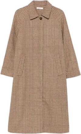 Jcsophie Panna Check-pattern Raglan-sleeve Coat