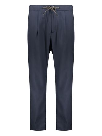 Herno Broek met trekkoord en zijzakken - Blauw