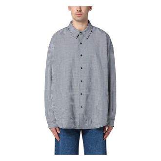 New Amsterdam Surf Association Zwarte Wol Polyester Overhemden - Heren - Casual Overhemden - Zwart - M - Wol - Overhemden