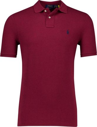 Polo Ralph Lauren Tops, Heren, Rood, XL, Katoen, Bordeaux Poloshirt met korte mouwen