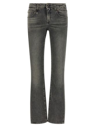 R13 Black Slim Low Rise Jeans