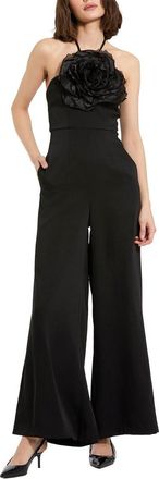 Mac Duggal Halter Neck Crepe Jumpsuit