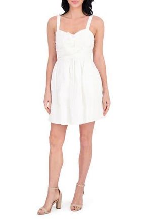 Kensie Sweetheart Minidress in Ivory at Nordstrom Rack, Size 16