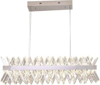 Bethel International Dimmable Led Chandelier With Crystals