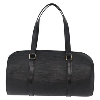 Louis Vuitton Soufflot Handbag Epi Leather Black Leather Handbag (Pre-Owned)