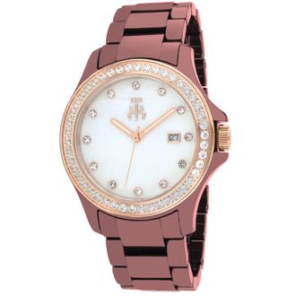 Jivago Watches Womens Ceramic Maroon MOP Round 38mm