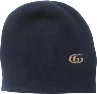 Gucci Pre-owned Berretto in Cashmere e Lana GG - - Pre-owned - Uomo - Blu - ONE SIZE