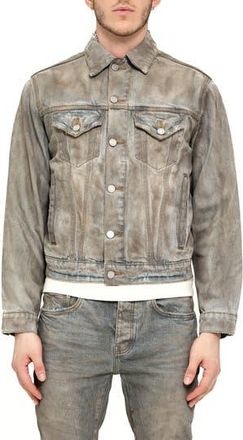 Purple Arcilla Distressed Denim Jacket in Light Indigo at Nordstrom Rack, Size X-Small