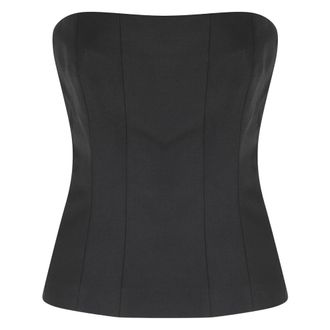 Federica Tosi Tops, Dames, Zwart, S, Bustier Top