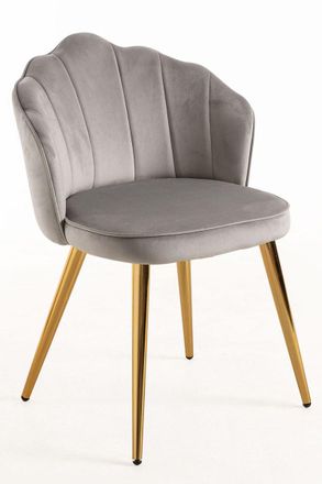 Regalos Miguel Sillas Comedor - Silla Blume Gold Terciopelo - Gris
