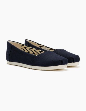 Toms Womens TOMS Alpargata Ballet Canvas Womens Navy Espadrilles - Size: 3