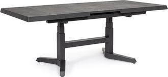 BIZZOTTO H&ouml;henverstellbarer und ausziehbarer Premium Keramik Outdoor Tisch Robert 183 x 88 cm
