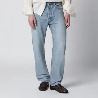 Saint Laurent Mick long jeans in South Blue denim