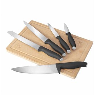 Berlinger Haus Berlinger Haus - Juego De 5 Cuchillos De Cocina Con Tabla Bh-2961 Antracita