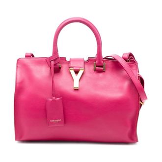 Saint Laurent Pre-owned Tote Bags, female, Pink, Size: ONE SIZE Pre-owned Leather Top Handle Bag