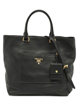 Prada Danio leather tote bag - Black