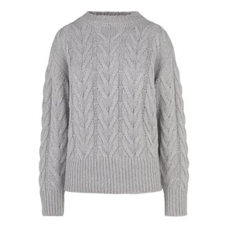 Bomboogie Maglione Girocollo a Treccia - - Knitwear - Donna - Grigio - S