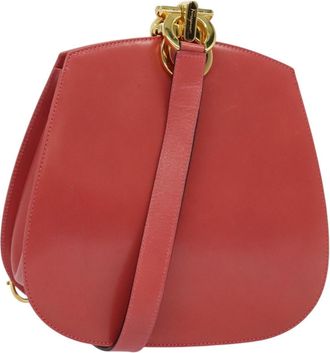 Ferragamo Gancini Shoulder Bag Leather Leather Shoulder Bag Bag (Pre-Owned)