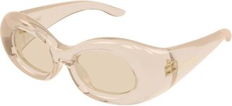 Saint Laurent SL 968 Zonnebril - Dames - Zonnebrillen - Beige - 54 MM - Nylon - Accessoires