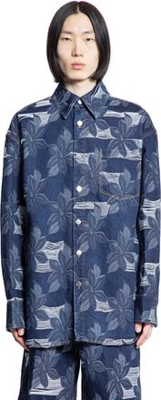 Gucci Floral Jacquard Denim Shirt