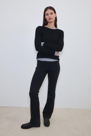 H&M Four-way stretch flared pants in Black at Nordstrom, Size X-Small