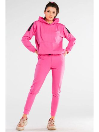 OEM Pantalones Deportivos De Algod&oacute;n Con Bolsillos, Fucsia, Talla L/xl