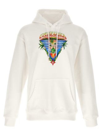 Casablanca White Organic Cotton Mens Sweatshirt