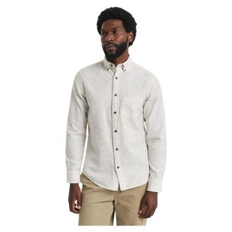GANT Regular Fit Nepps Flannel Shirt - male - Gant - Casual Shirts - Beige - 2XL - Shirts